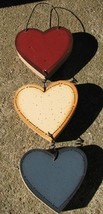  231 - 3 Hearts Wood Sign - $2.95