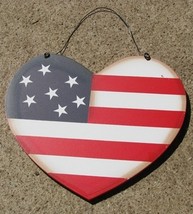 84 - Patriotic Heart Wood Sign - $2.25