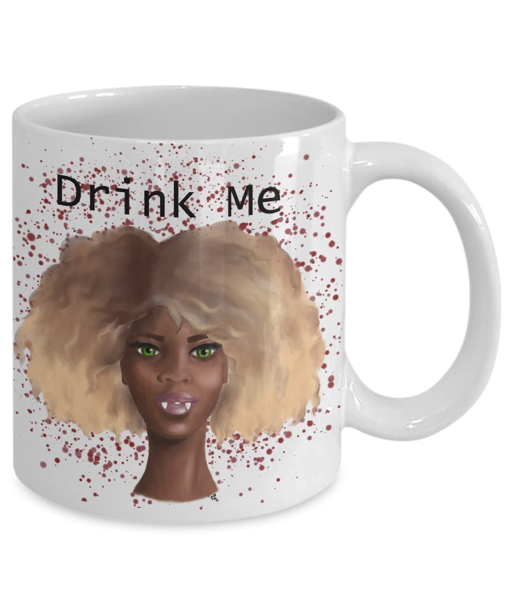 Vampire Coffee Mug - Drink Me - Blood Gift Cup - Halloween - Mugs