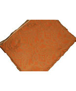 Rich Rust Orange &amp; Bronze Damask Upholstery Grade Fabric 3.72 Yards Yds - $39.97