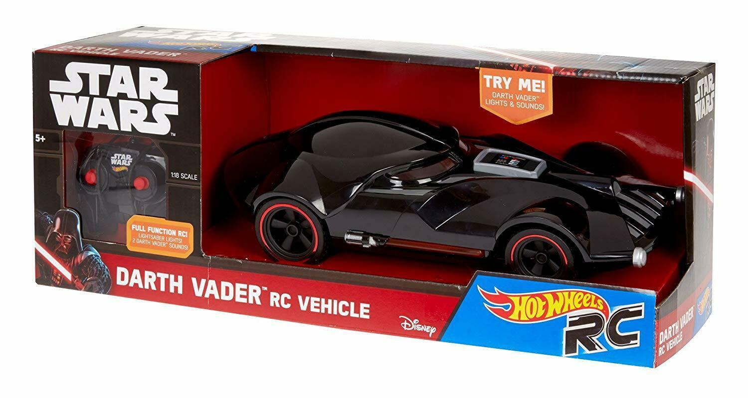 Star Wars Hot Wheels Darth Vader RC Car Light Sabre Lights & Darth