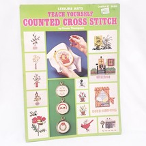 Teach Yourself Counted Cross Stitch Leaflet Ginnie Thompson 1975 Beginner - $14.84