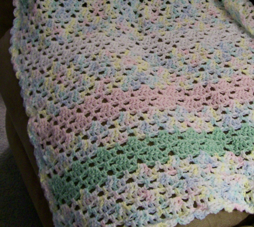 Handmade, Crochet Baby Blanket, Baby Bedding, Gift, Crib, Security