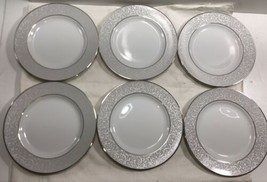 Mikasa PARCHMENT Gray Esquire Set of 6-8 1/4&quot; Salad Plates Thailand L343... - $19.75