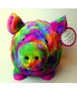 jumbo plush piggy bank rainbow