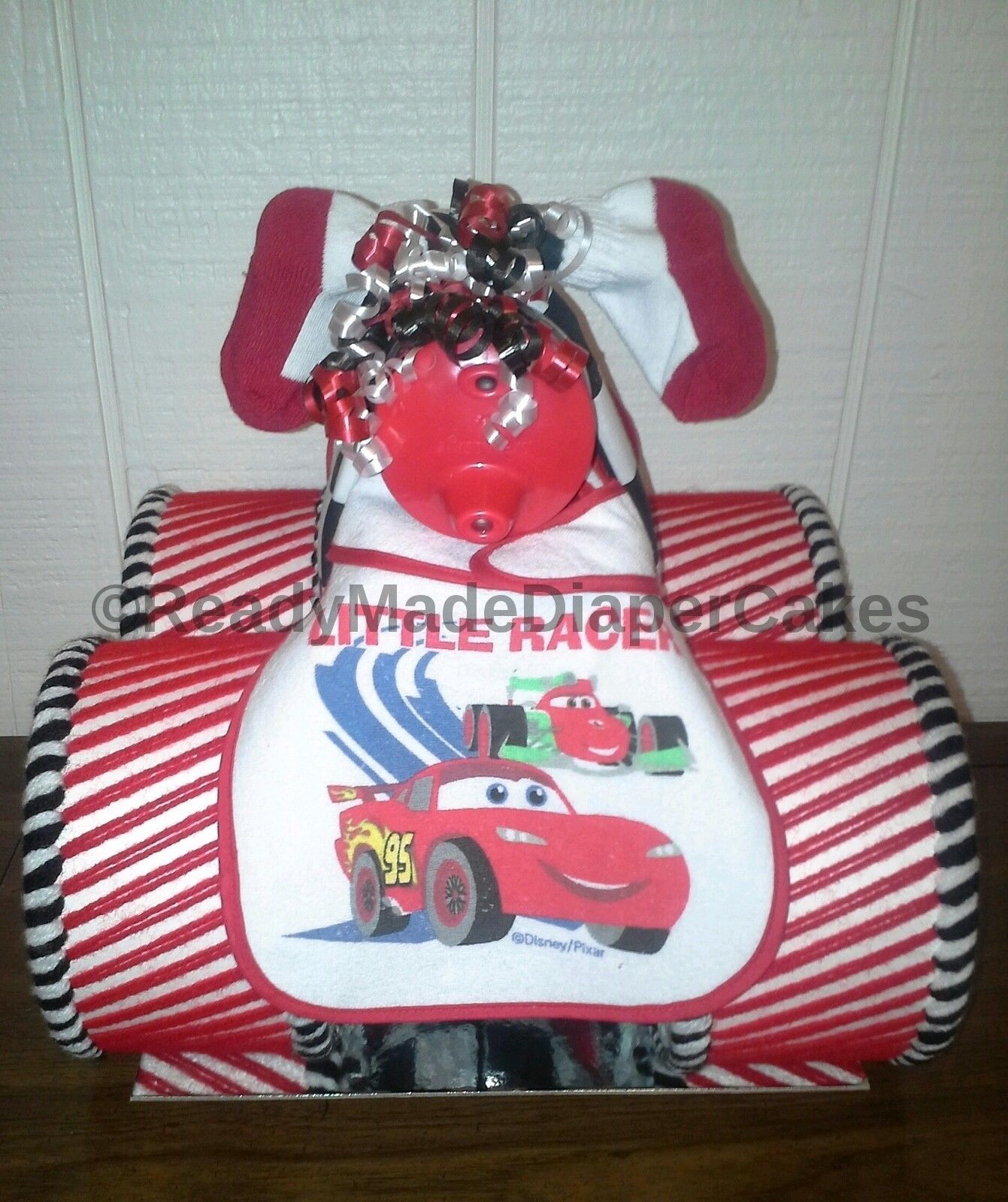 race car diaper cake