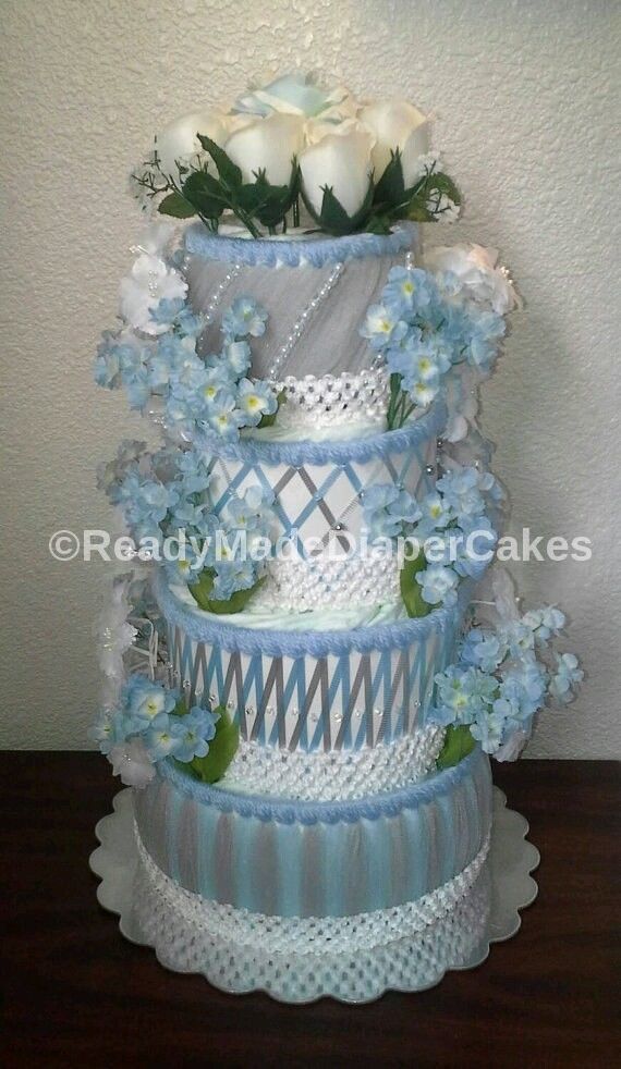 ebay shower baby Shower Blue White Baby Grey , Elegant 4 and Winter Themed