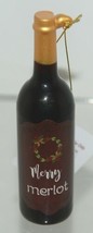 Ganz EX24074 Merry Merlot Wine Bottle Glass Mouth Blown Ornament image 2