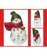 Hallmark Jan Karon Christmas Mitford Snowman Votive Tealight Candle Holder - $17.99