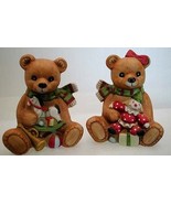 1980s set of Happy Holiday Bears with Gifts HOMCO 5251 - $18.99