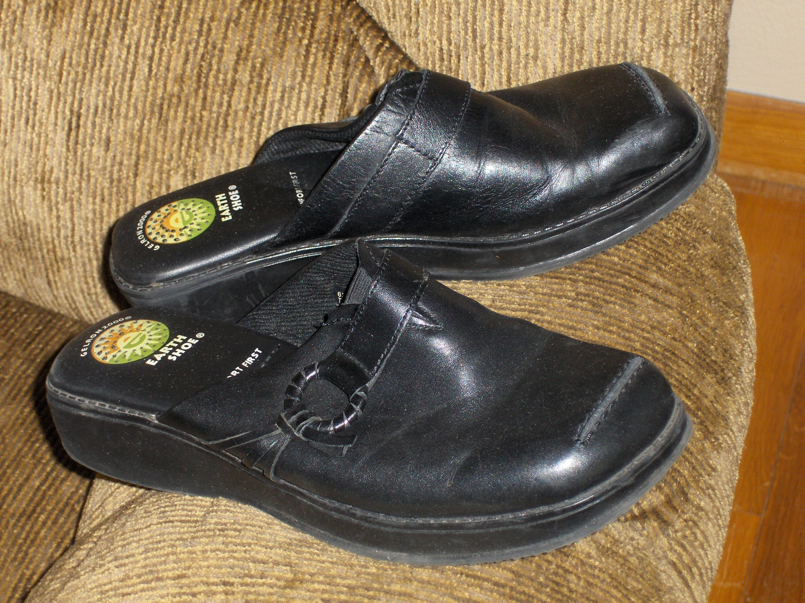 Earth Shoes Black Leather 6319804 Geltron 2000 Womens Size