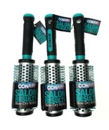 Conair Salon Results Set 3 Brushes Large Blue Blow Dry Styling Round Rub... - $26.99