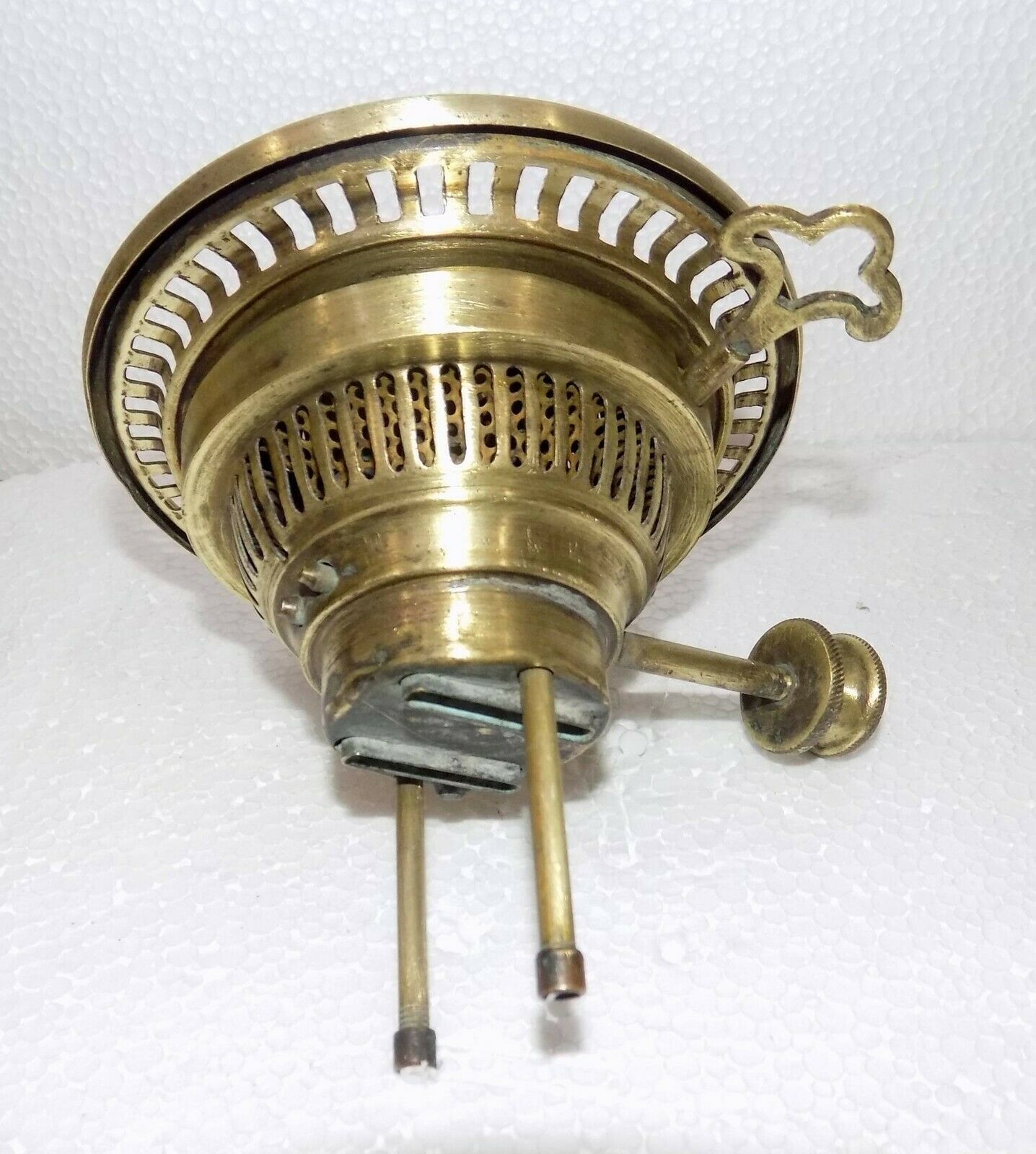 Superb Victorian Hinks No.2 Duplex Kerosene oil lamp Burner Brass