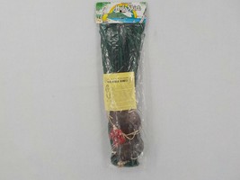 JUNIOR 10-12yr HAWAIIAN HULA SET GREEN GRASS SKIRT TOP SHELL LEI RED HAI... - $11.99