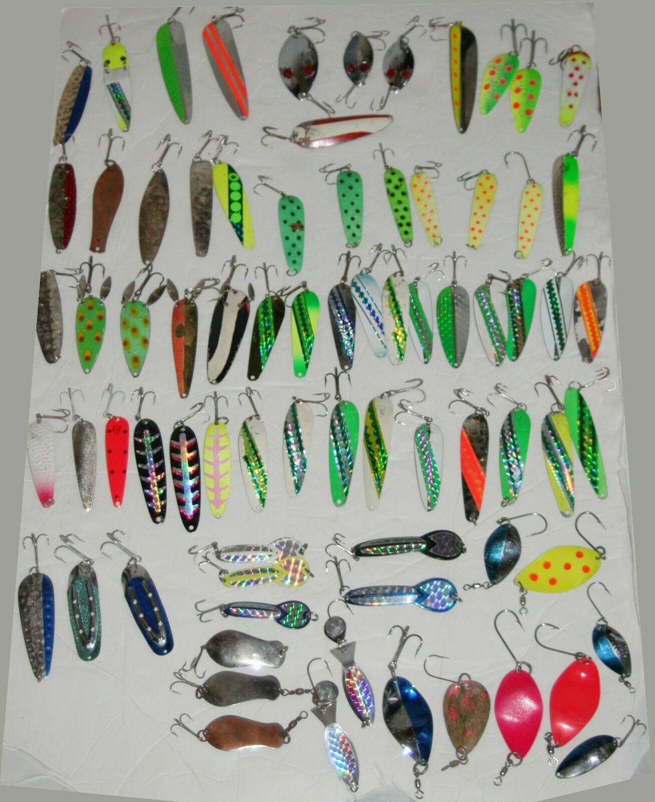 VTG Fishing Lures Spoons Various Downrigger Trout Salmon Troll 76 pc