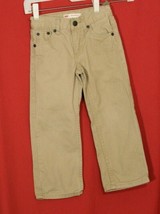 Levi’s 505 Khaki Beige Pants Jeans W/ Adjustable Waist Boys 4 R 3 - 4 Years MINT - $13.56