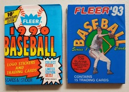  1990 & 1993 Fleer Series-1 Baseball Lot of 2 New Sealed Unopened Packs* - $12.85