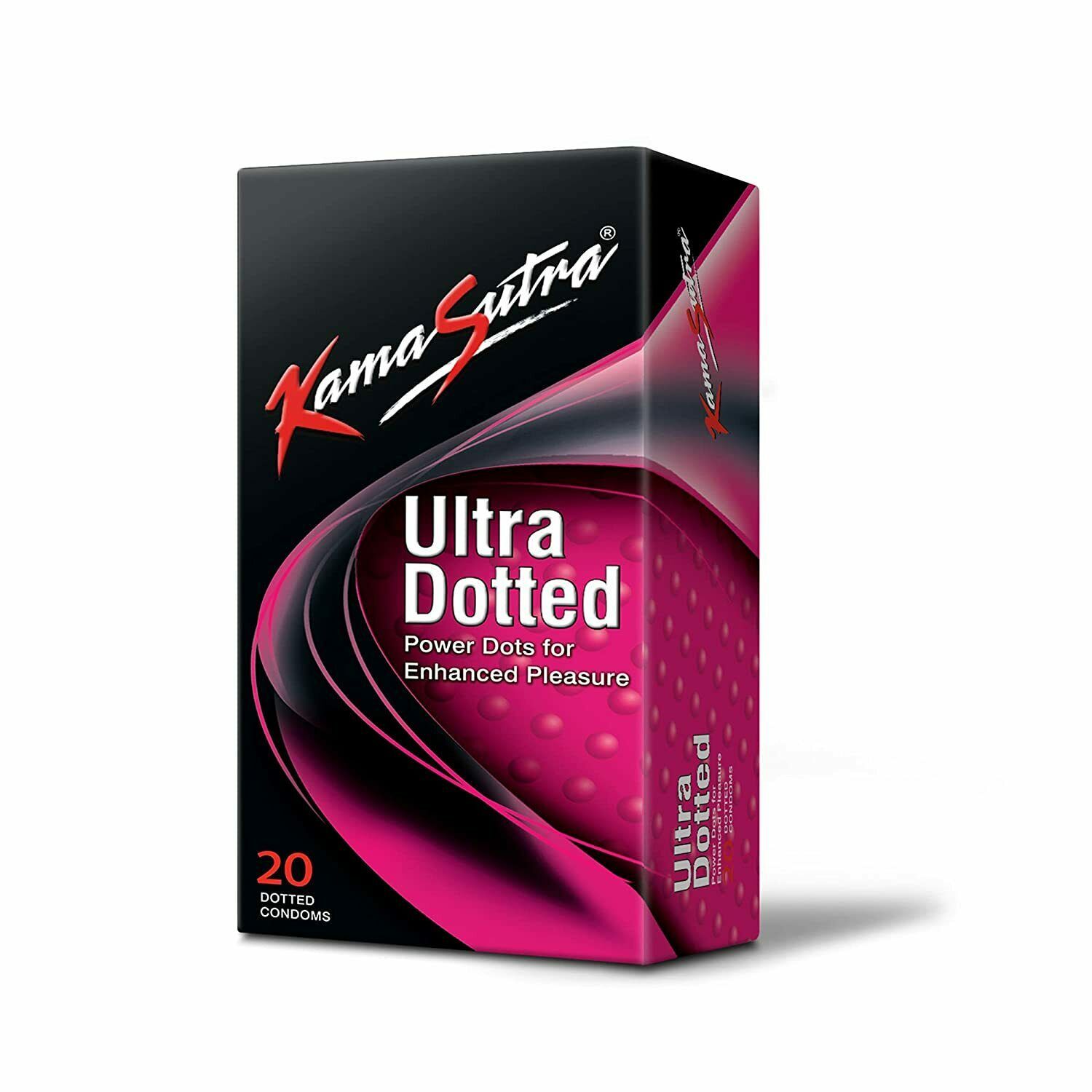 KamaSutra Ultra Dotted Condoms Pack of 20, Clear