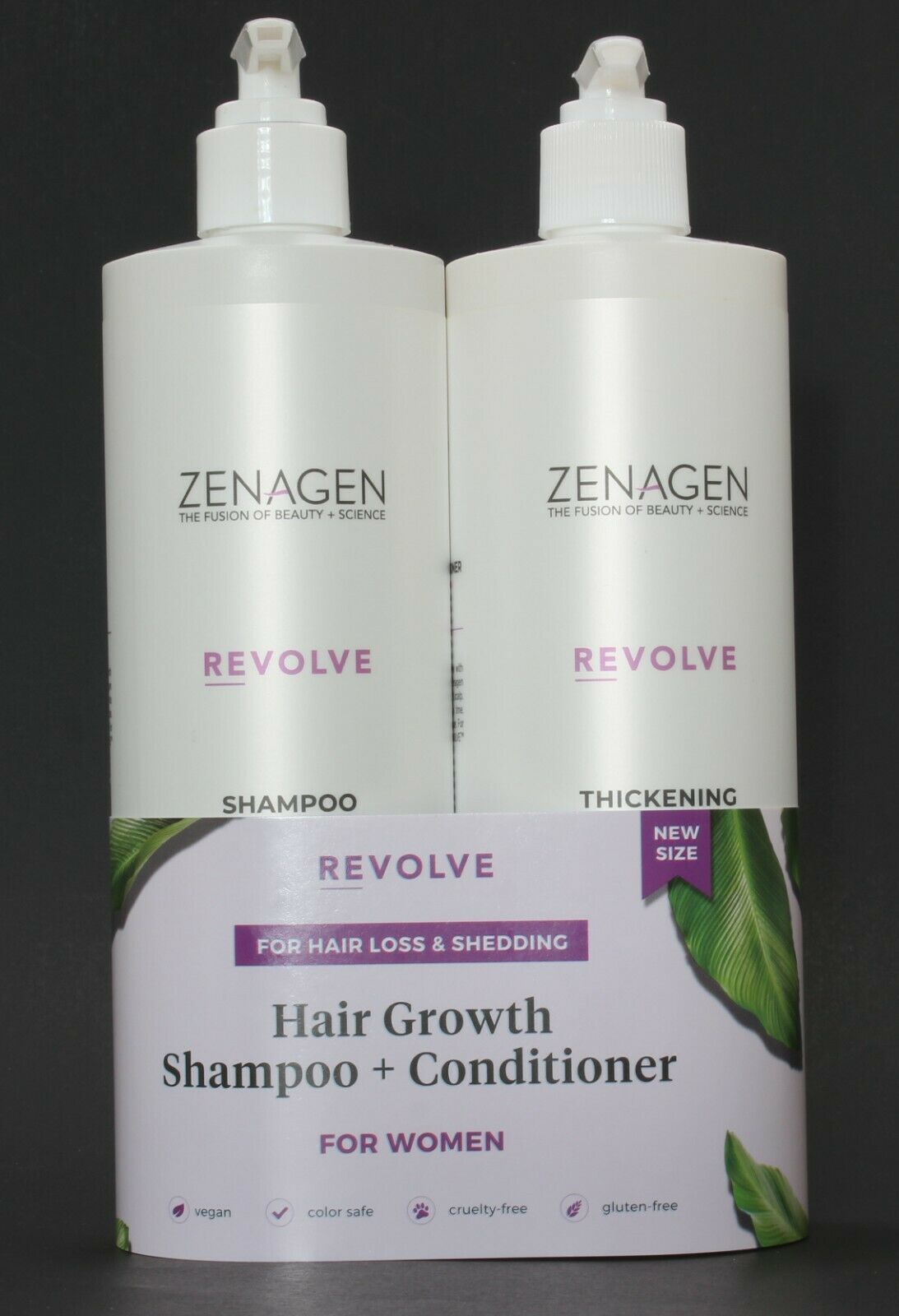 Zenagen Revolve Hair Growth Shampoo and Conditioner For Women 16 oz DUO