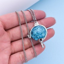 Heart of Kandrakar Necklace Blue Jewelry Anime W.i.t.c.h. Glass Ball Pen... - $15.00
