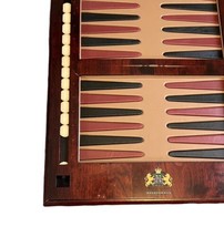 Large Wood 24x19" Backgammon Board David Ripley Noble Games Set Dice Cube image 2