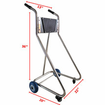 Stainless Steel Boat Outboard Motor Stand Cart Dolly With Wheel Enginee Carrier image 2