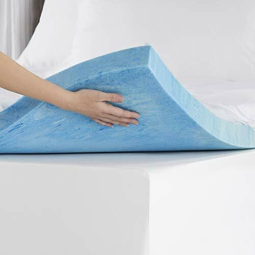 Sleep Innovations 3-inch Memory Foam Mattress Topper, Twin, Blue Gel ...