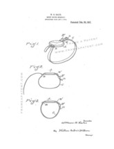 Wrist-watch Bracelet Patent Print - White - $7.95+