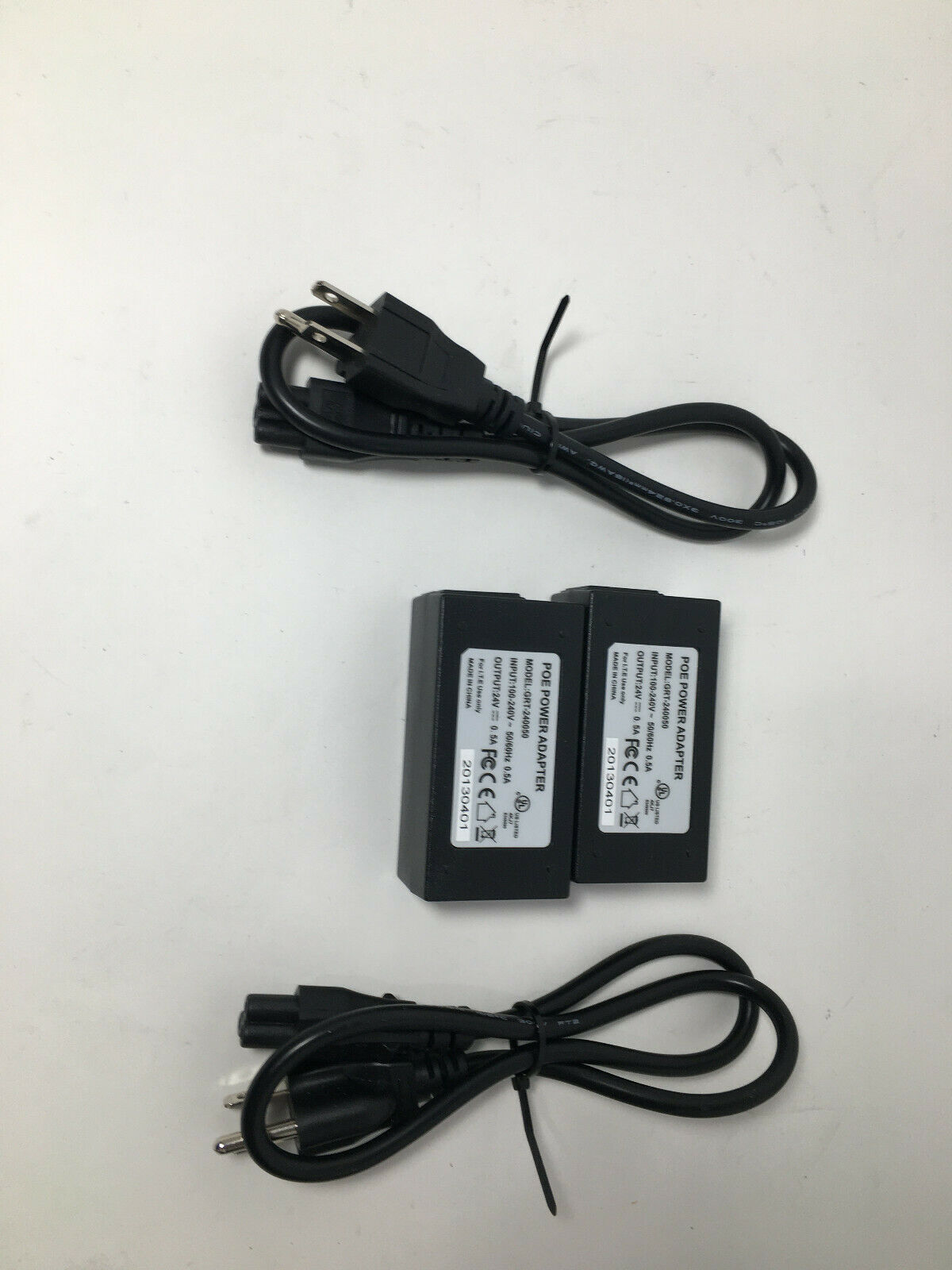 Primary image for Lot of 2 New Hikvision POE Camera Power Supply Adapter GRT-240050 24V 500MA 