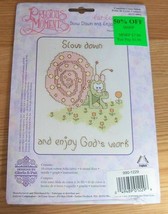 NEW Janlynn Counted Cross Stitch Kit Precious Moments Slow Down 131-0091 - $10.99