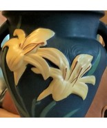 Roseville vase stamped 202-8 on bottom Nice Blue color with cream color ... - $135.00