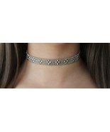 SG Liquid Metal Choker Halsband Halskette Silber Netz Von Sergio Gutierr... - $146.24