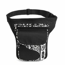 Women Waist Bag Belt Fanny Pack Fabric Patchwork Phone Pouch Side Hip  P... - £32.59 GBP
