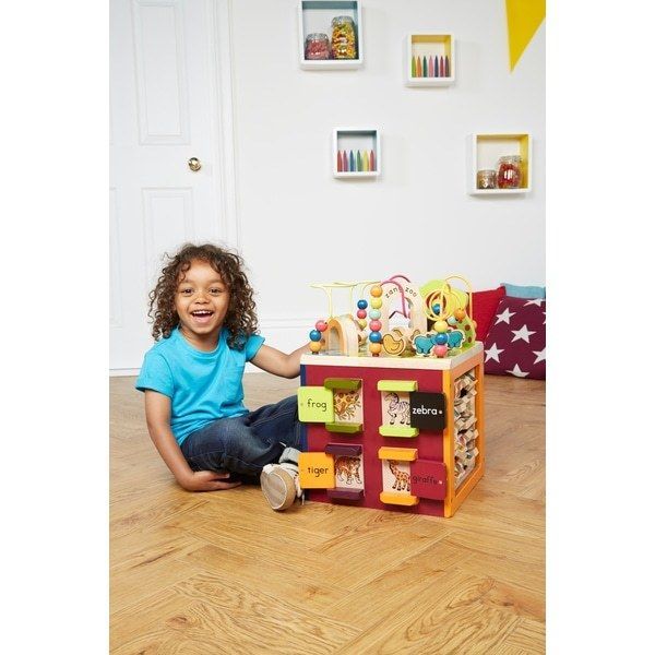Battat . Zany Zoo Wooden Activity Cube Other