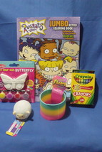 Toys Lot of 5 Girls Color Book Crayons Slinky Butterfly Paint Set & Lamb Puffer - $15.95