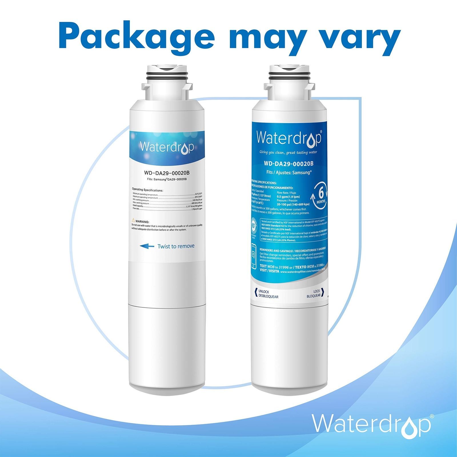 Refrigerator Water Filter For Refresh R-9101 AquaFresh WF294 ...