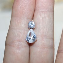 Diamond Alternatives 3ctw Teardrop Dangling Earrings 14k White Gold Over... - $46.54