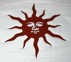 14" SUN FACE HEAVY DUTY STEEL METAL WALL ART HOME INDOOR OUTDOOR GARDEN DECOR image 7