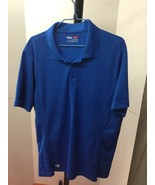 Men&#39;s Fila Sport Short Sleeve Polo Golf Shirt Size M Royal Blue - $9.89