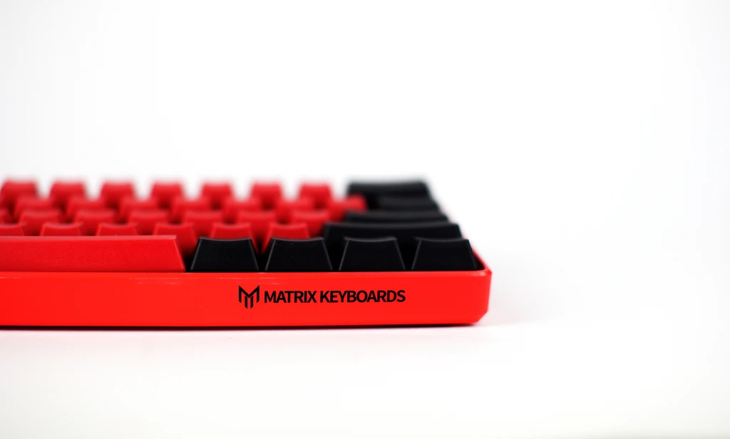 Clix x matrix limited edition esports gaming keyboard red inside brown