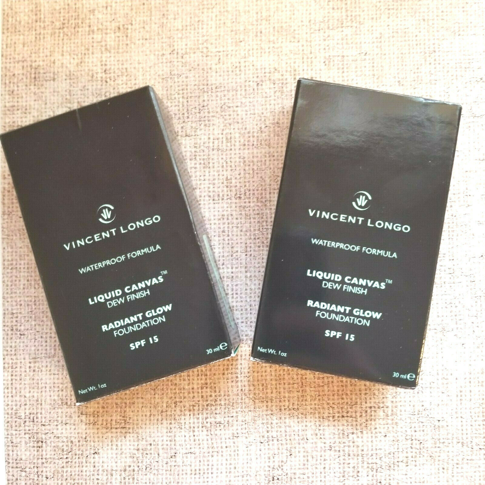Primary image for Vincent Longo Liquid Canvas Dew Finish Radiant Foundation Golden Sienna Lot of 2