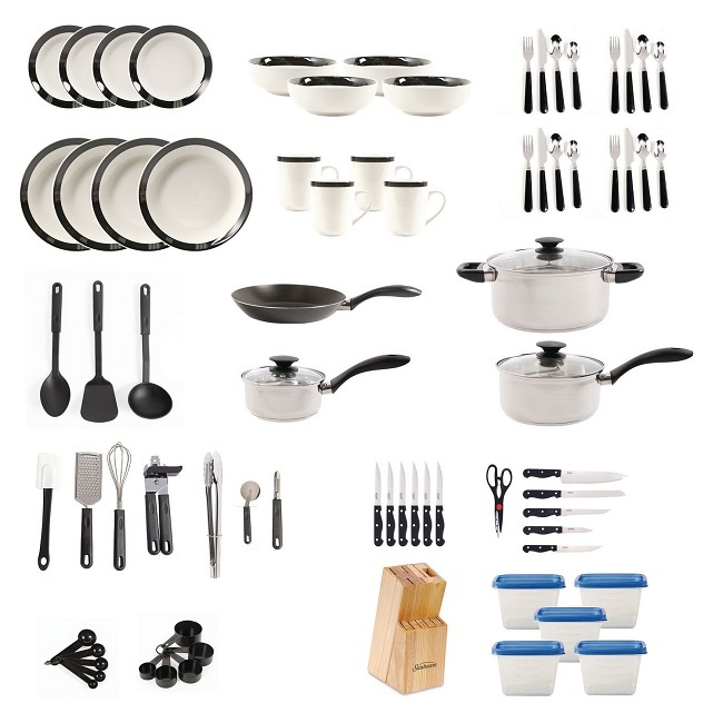 83 item. Китчен сет кухонные приборы. Набор для кухни Home Set Kitchen Cleaning. Купить Kitchen Set Black Kit food and Drinks.