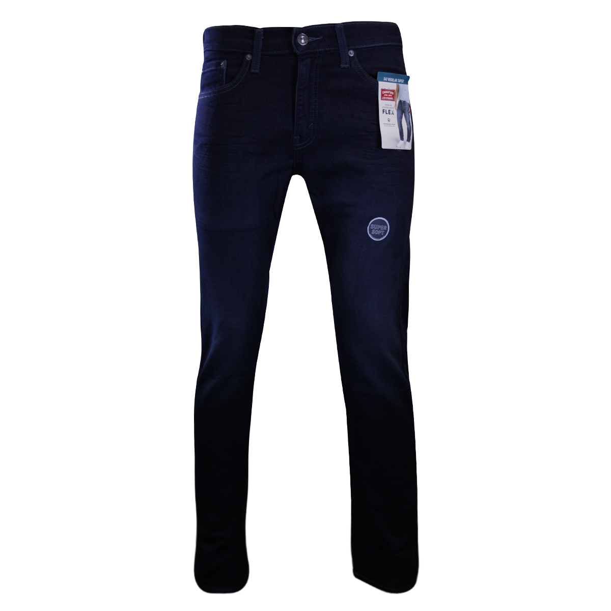 Levi Strauss Men's Blue Premium Super Soft Flex Regular Taper Denim Jeans (S47)