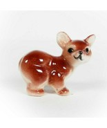 Vintage Ceramic Tiny Small Brown Bear Cub Figurine Standing Forrest Knic... - $6.99