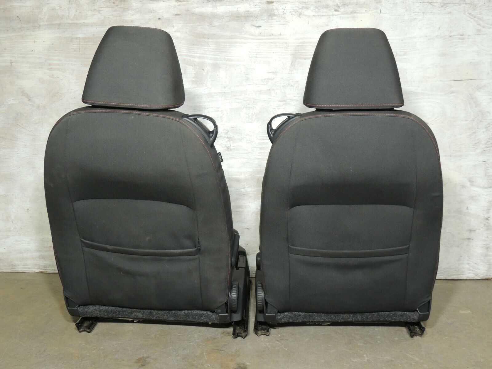 2011 Mk6 Vw Gti Plaid Cloth Bucket Bolster Seats Set Good 2 Door