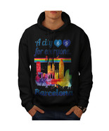 Gay Pride Love Barcelona Sweatshirt Hoody Spain City Men Hoodie - $20.99