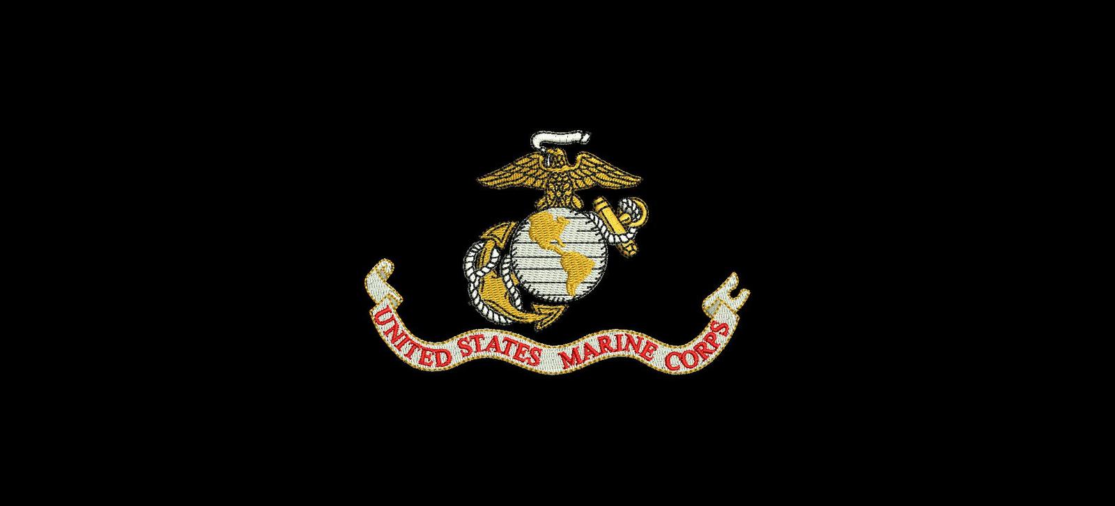 USMC Marine Corps Marines Digitized filled embroidery design Digital ...