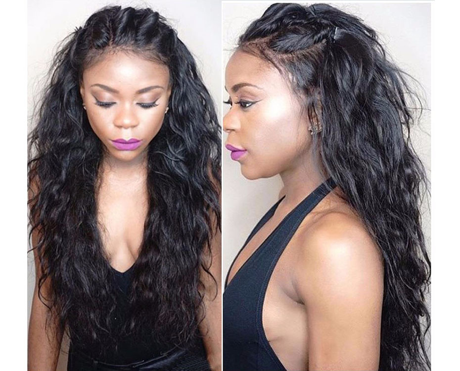 Brazilian Water Wave Full Lace/Lace Front Virgin Human Hair Wigs with Baby Hair