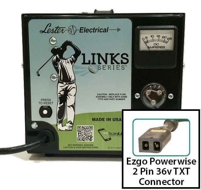 EZGO Golf Cart Battery Charger 36 Volt Lester 36V 21A Links Series