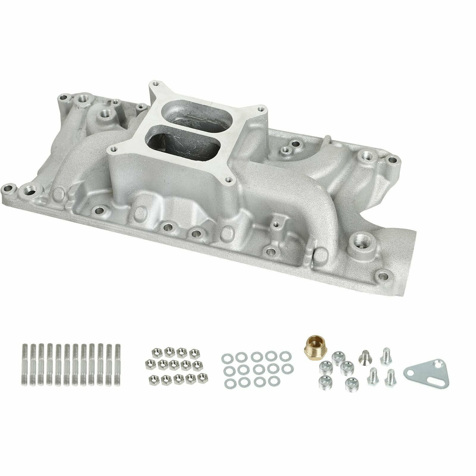 Polished Aluminum Small Block Ford Intake Manifold For SBF 260 289 302 V8
